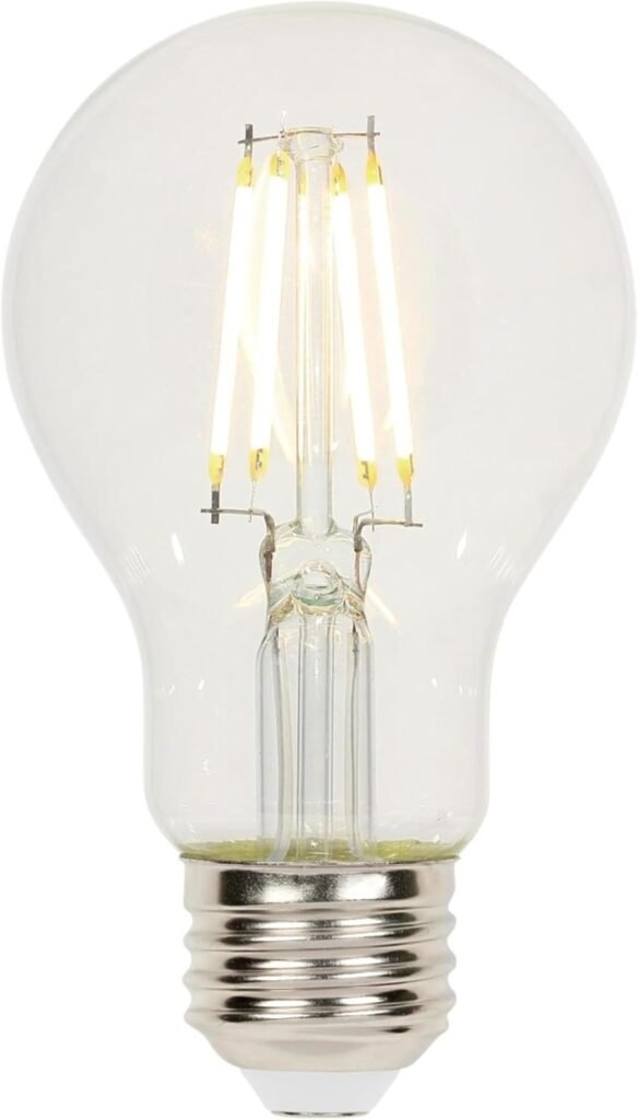 Westinghouse Lighting 5257000 4.5 Watt (40 Watt Equivalent) A19 Dimmable Clear Filament LED Light Bulb, Medium Base