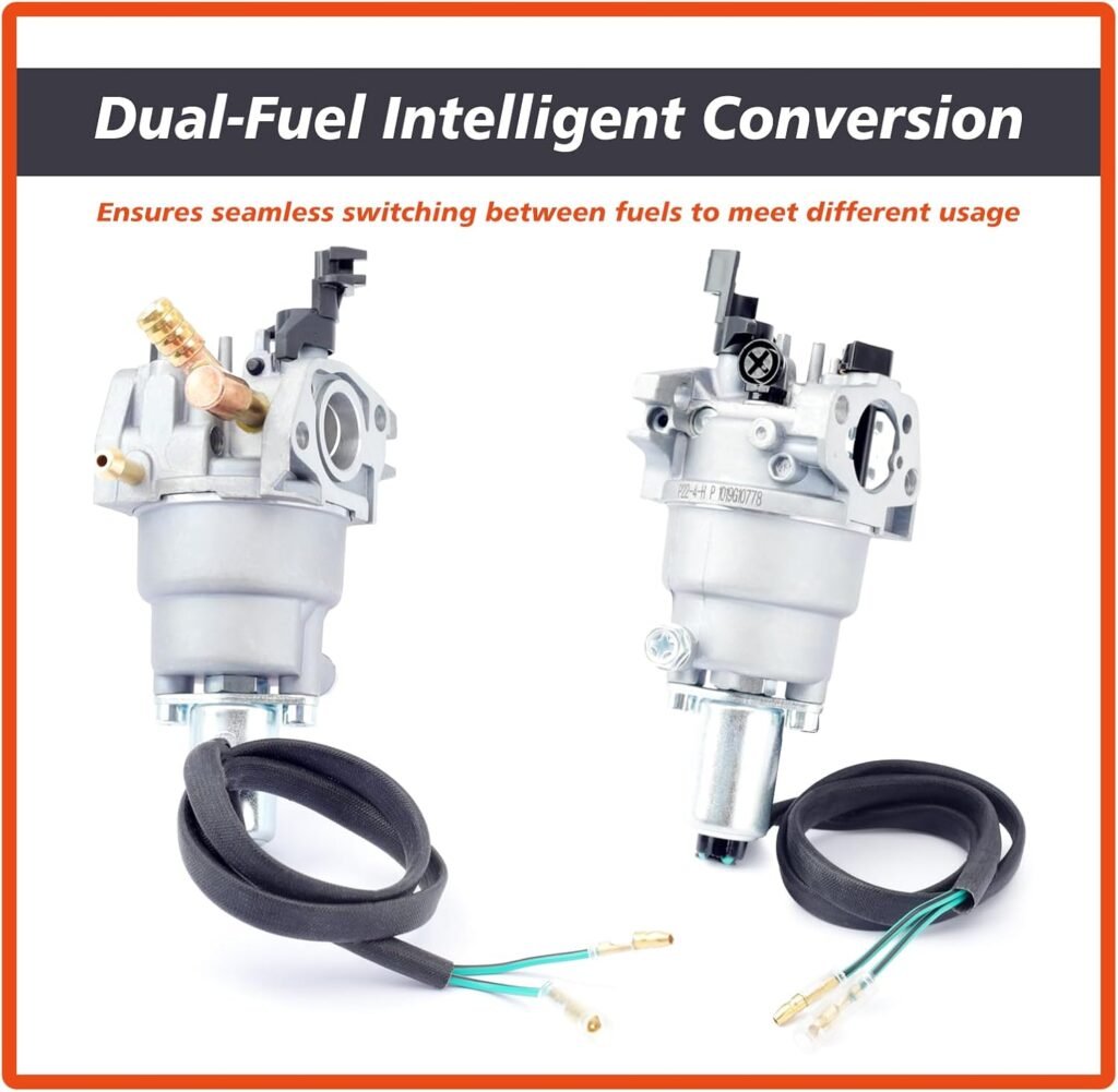 76533 Dual Fuel Generator Carburetor Assembly 27.131000.05 27.131000.08 Replacement for Champion 224cc 3800 3500 4750 Watts Portable Generator Parts Replace 100307 100397 100401 p22-4-h