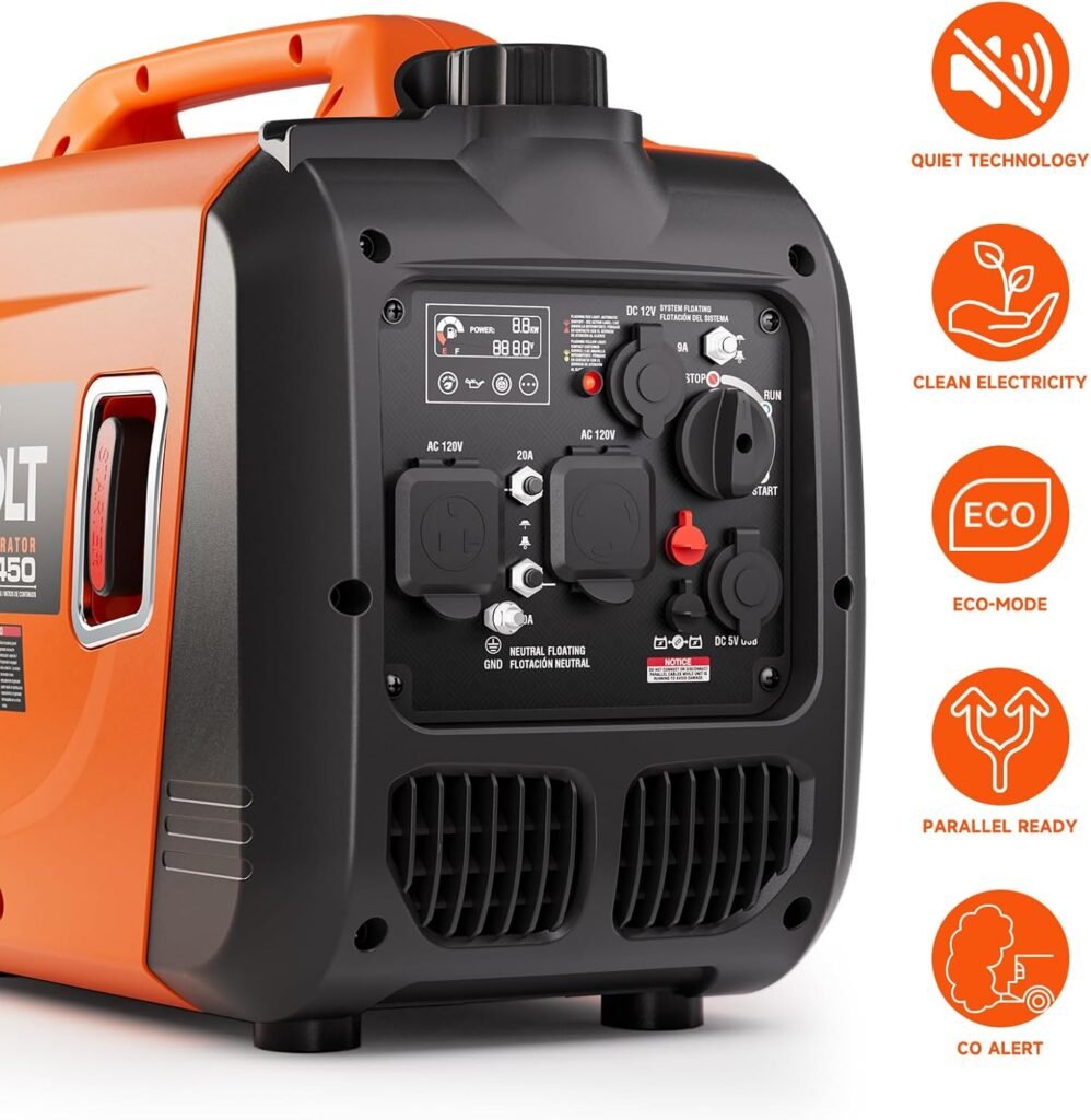AIVOLT 11250 Wattages Dual Fuel Portable Inverter Generator Super Quiet Gas Propane Powered Remote/Electric Start Outdoor Generator ATS Ready for Home Back Up Food Truck, 50 State Approved