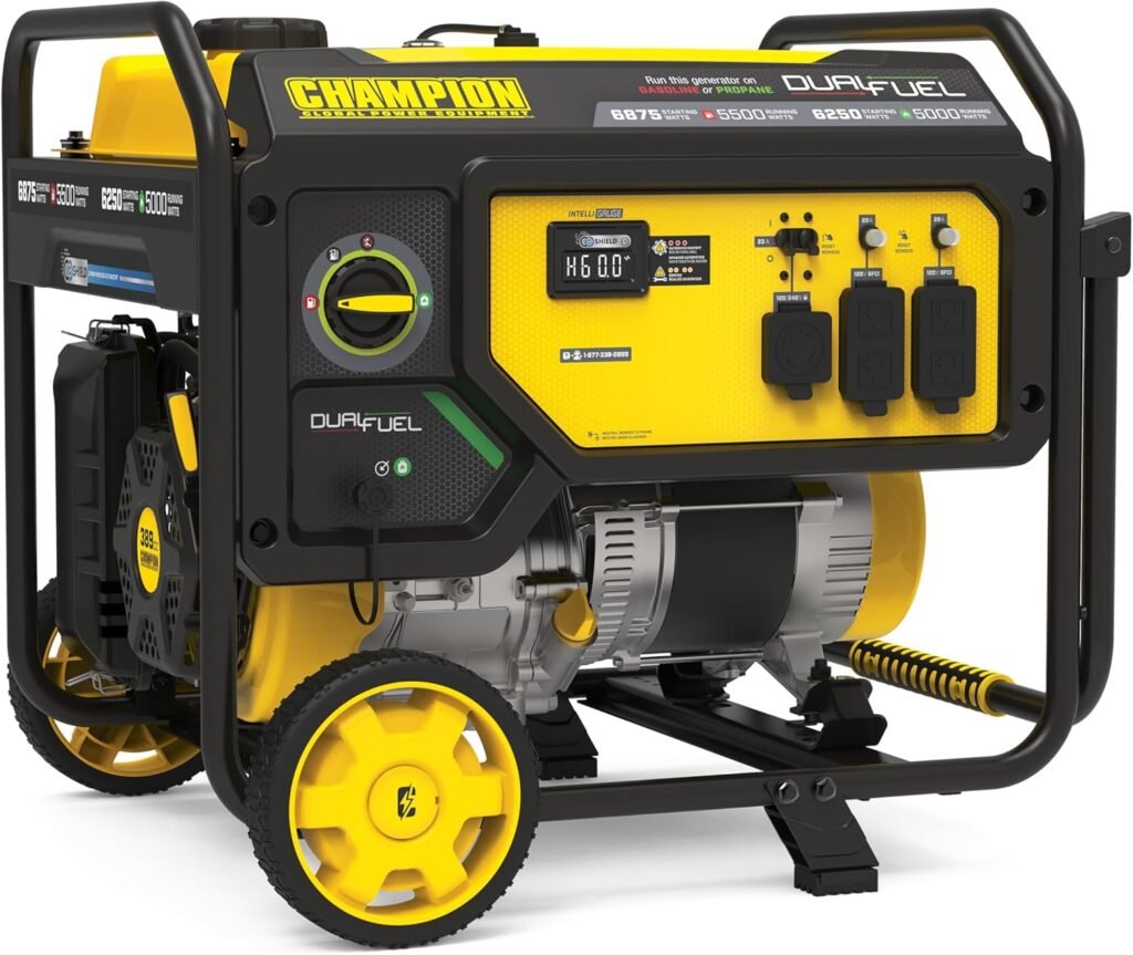 Champion Power Equipment 6875-Watt Dual Fuel Portable Generator with CO Shield®