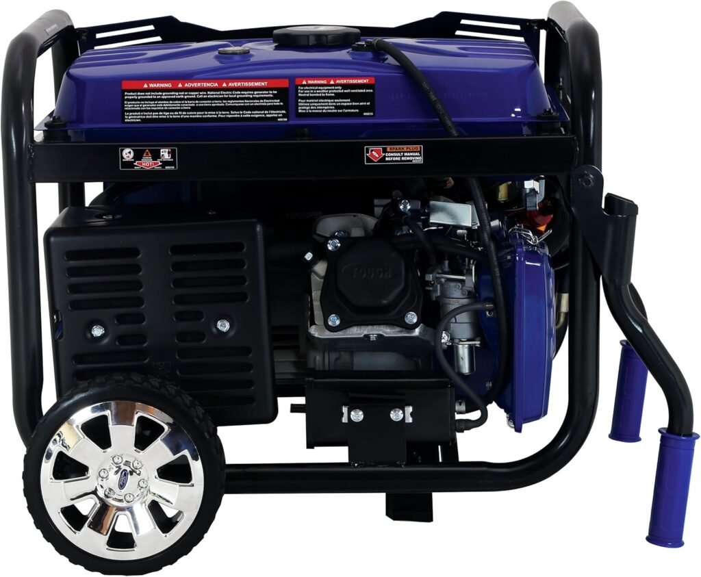 Ford 5,250W Dual Fuel Portable Generator with Switch  Go Technology and Remote Start, FG5250PBR Dark Blue