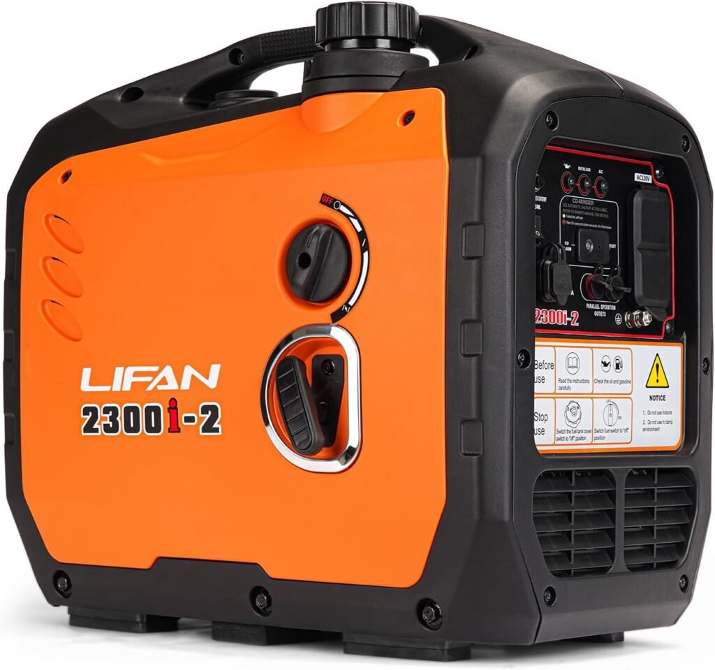 Lifan 2300W Gasoline Inverter Generator - Portable, Quiet  Fuel-Efficient Power Solution for Home, Camping, RV  Emergency Use with Parallel Capability
