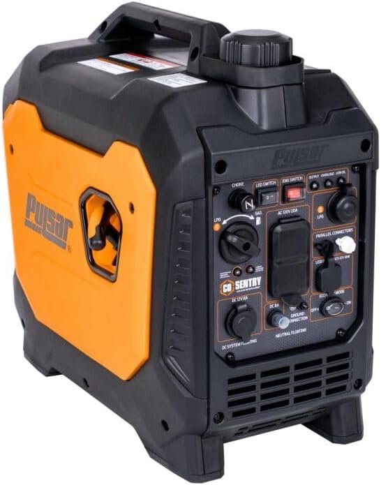 Pulsar 2,700W Portable Dual Fuel Quiet Inverter Generator With USB Outlet  Parallel Capability, Carb Compliant, CO sentry, NE27BiSCO