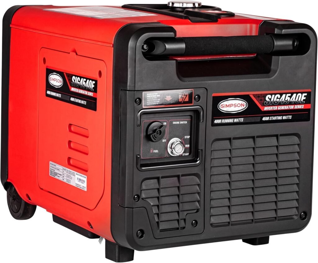 SIMPSON Cleaning SIG2218 Portable Gas Inverter Generator Power Station for Camping, RV, Home Use, Construction, and More, 2200 Starting Watts 1800 Running Watts