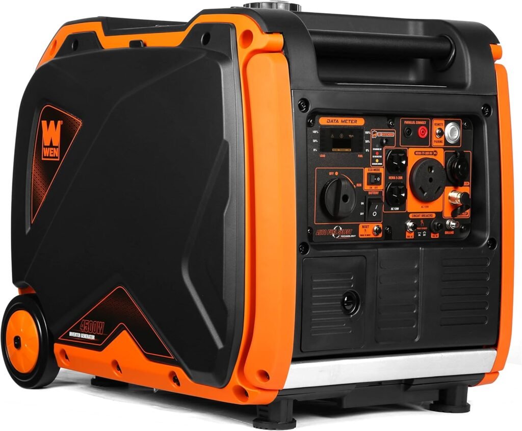 WEN DF452iX Super Quiet 4500-Watt Remote Electric Start Dual Fuel RV-Ready Portable Inverter Generator with Fuel Shut-Off and CO Watchdog