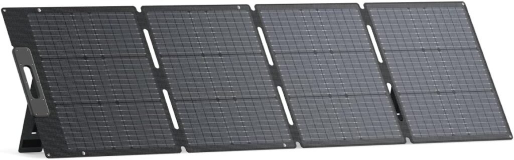 BLUETTI 100W Solar Panel for Solar Generator EB3A AC2A AC50B AC70 AC180 AC200L Elite 200 V2 AC300 B300K Handsfree 1  2, Foldable Solar Charger with Adjustable Kickstands for RV, Camping