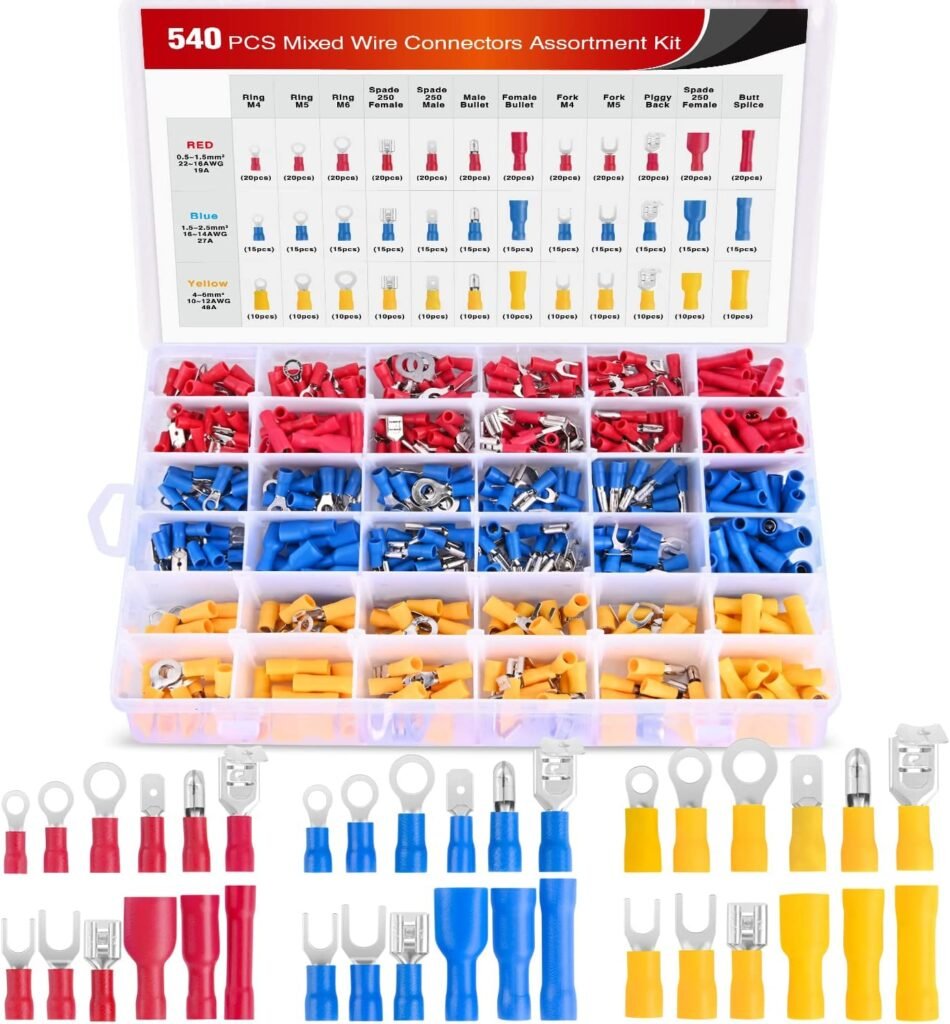 DuroMax XP13000EH 13000W Gas/Propane Portable Generator  540PCS Nilight Electrical Wire Connectors Assortment Kit