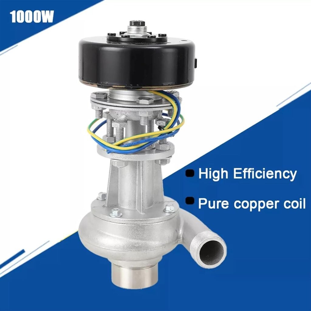 1000W 110V-220V Micro Hydroelectric Generator Hydro Power Station Aluminum Alloy Water Turbine Generator For Outdoor Computer TV Lighting Family Camping