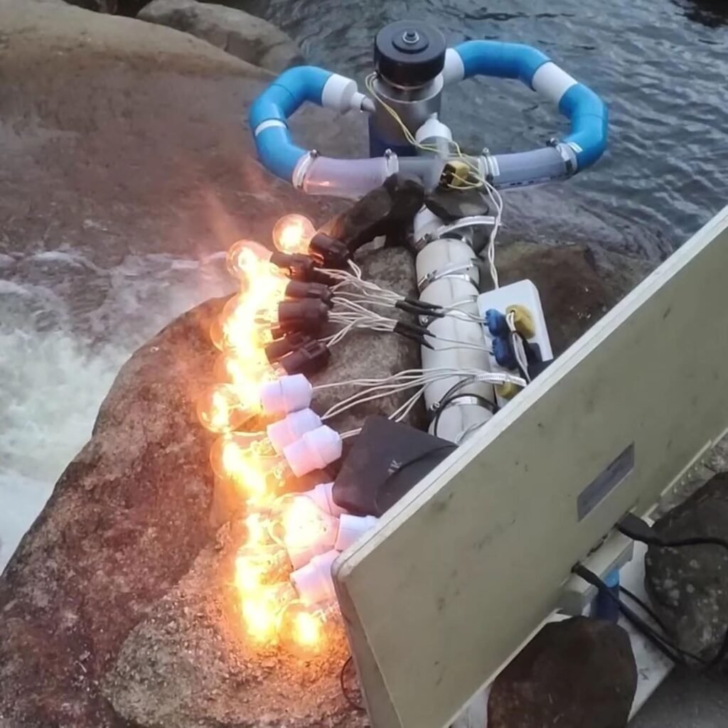 1000W Hydro Water Turbine Generator, AC 220V Motor For Household Outdoor Power Generation Equipment River Creek Camping Micro Hydroelectric Generator