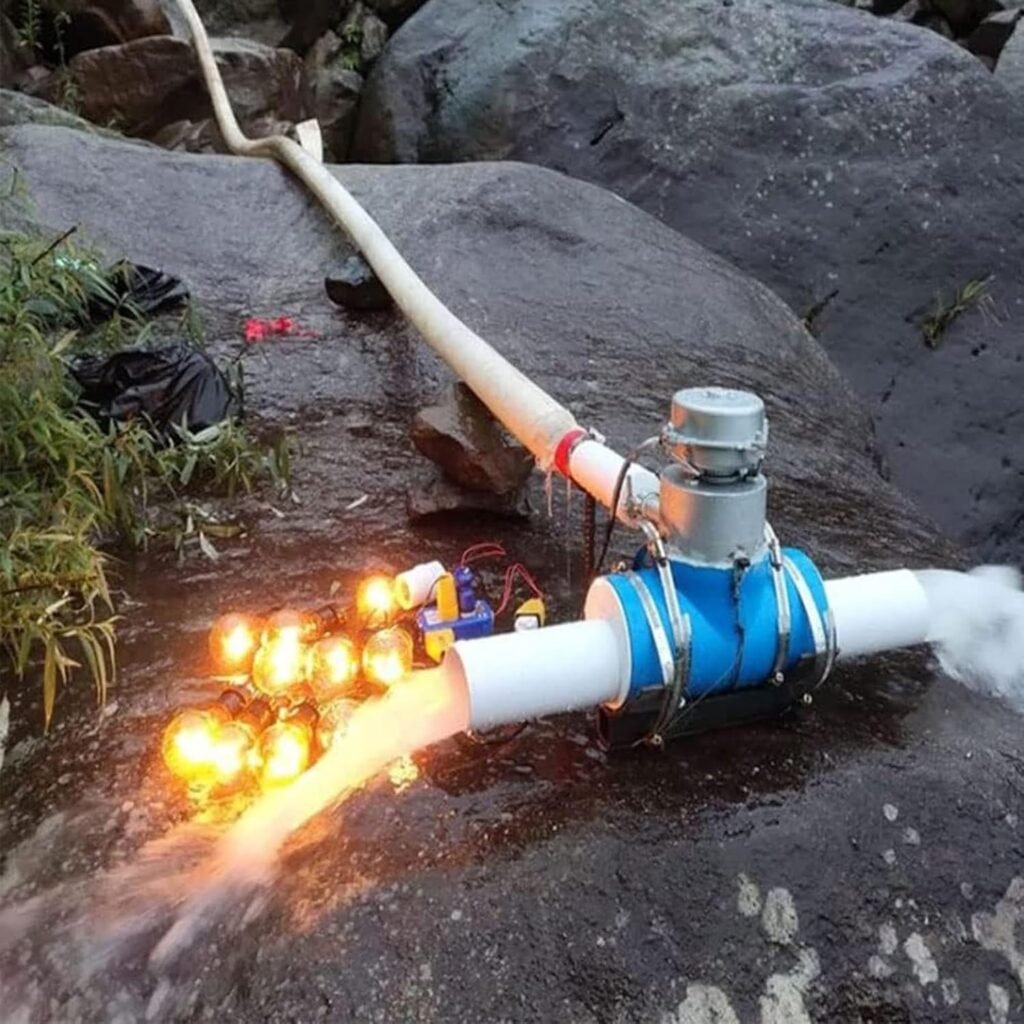 1000W Hydroelectric Generator 220V Micro Hydro Generator Small Generator Water Turbine Generator for Outdoor Camping, Lighting, Charging