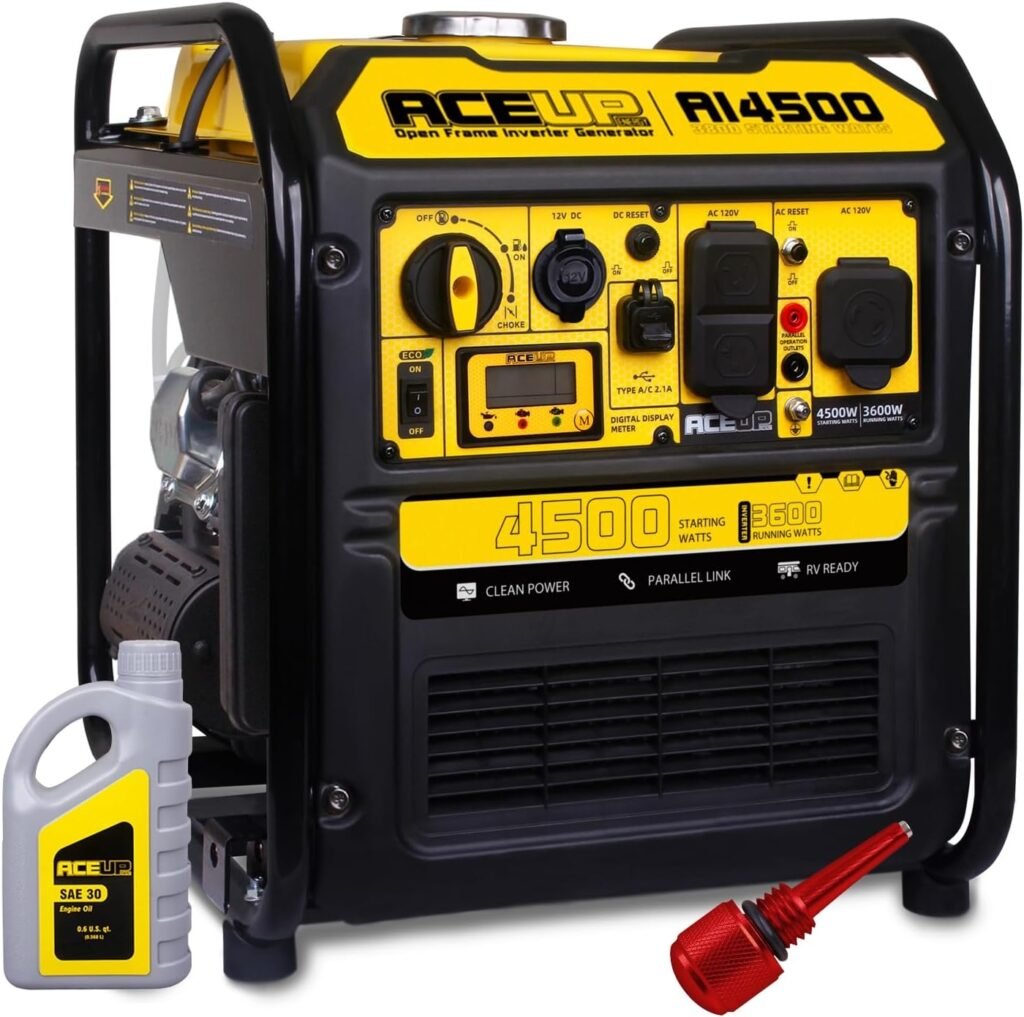 4500W Gas Inverter Generator with Magnetic Oil Dipstick