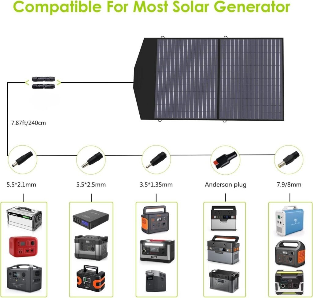 ALLPOWERS R2500 Portable Power Station with 2x SP027 Solar Panels, 2500W 2016Wh LiFePO4 Solar Generator with 2 100W Panels Included, Solar Power with UPS Function, Fast Charging, 30A RV Port