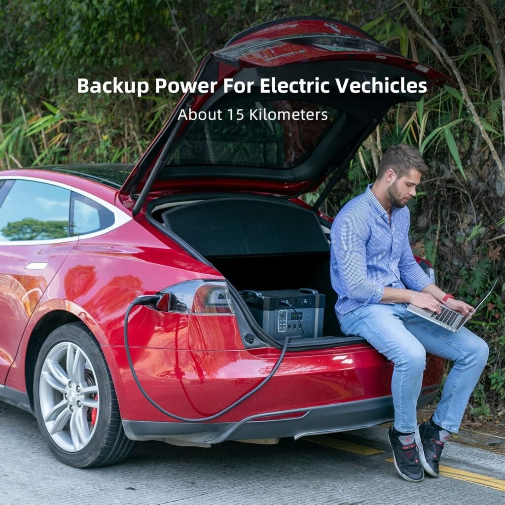 ALLPOWERS S2000 1500Wh Solar Generator with Panels included 2000W Portable Power Station with 2 Foldable Solar Panels 100W for Battery Backup Electric Vehicle RV Emergency