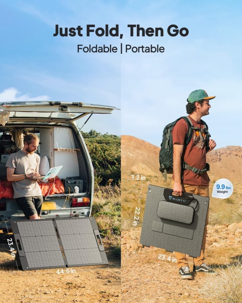 BLUETTI Solar Generator AC2A, 204Wh LiFePO4 Battery Backup w/ 2 300W (600W Power Lifting) AC Outlets, Recharge from 0-80% in 45 Min., for Camping (Solar Panel Optional)