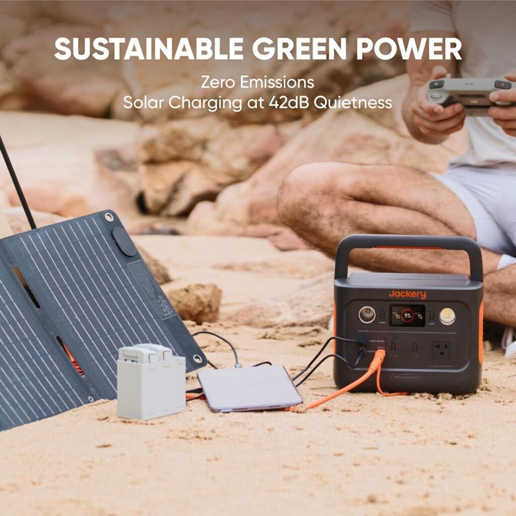 Jackery Solar Generator 240 v2 and 40W Mini Solar Panel, 256Wh LiFePO4 Battery, 300W AC  100W USB-C Output, Ultra Fast Solar Charging for Outdoors, Camping, Travel  Emergencies