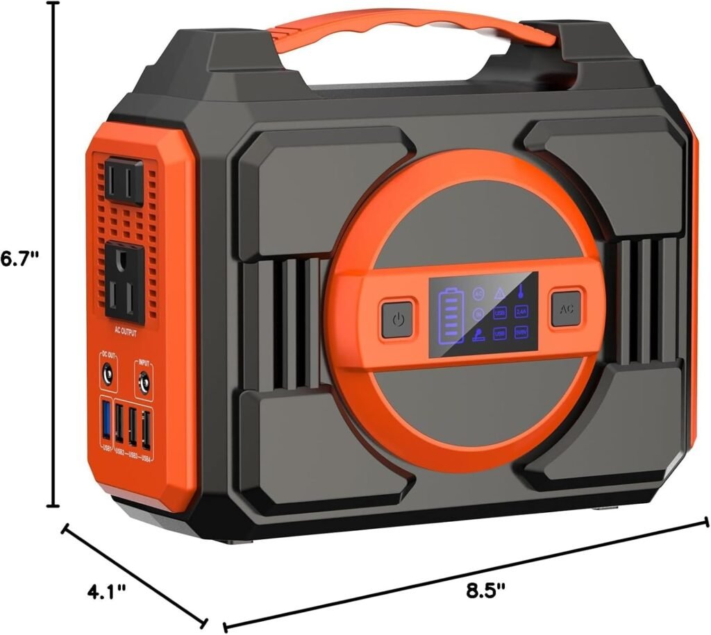 Solar Powered Generator 300W Rated, Portable Sola Generator Power Station with Solar Panels 40W Included, 220Wh Sola Power Bank with AC Outlet 110V Pure Sine Wave for Home Use Camping Outdoor