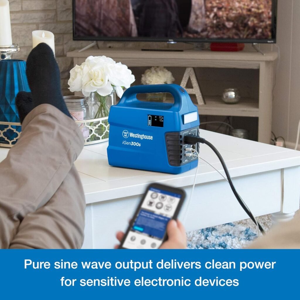 Westinghouse 296Wh 600 Peak Watt Portable Power Station and Solar Generator  Portable 60W Solar Panel for Portable Power Stations, iPhone, iPad, Tablets, Laptop