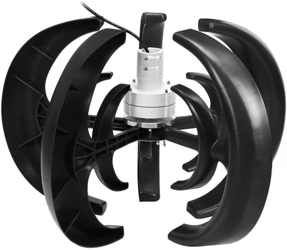 1000W Wind Turbine, 12V 24V Vertical Axis Wind Turbine Generator Kit, 5 Blade Free Energy Generator, Windmill Generator, Small Wind Power Generator for Home Camping Boat(12V)