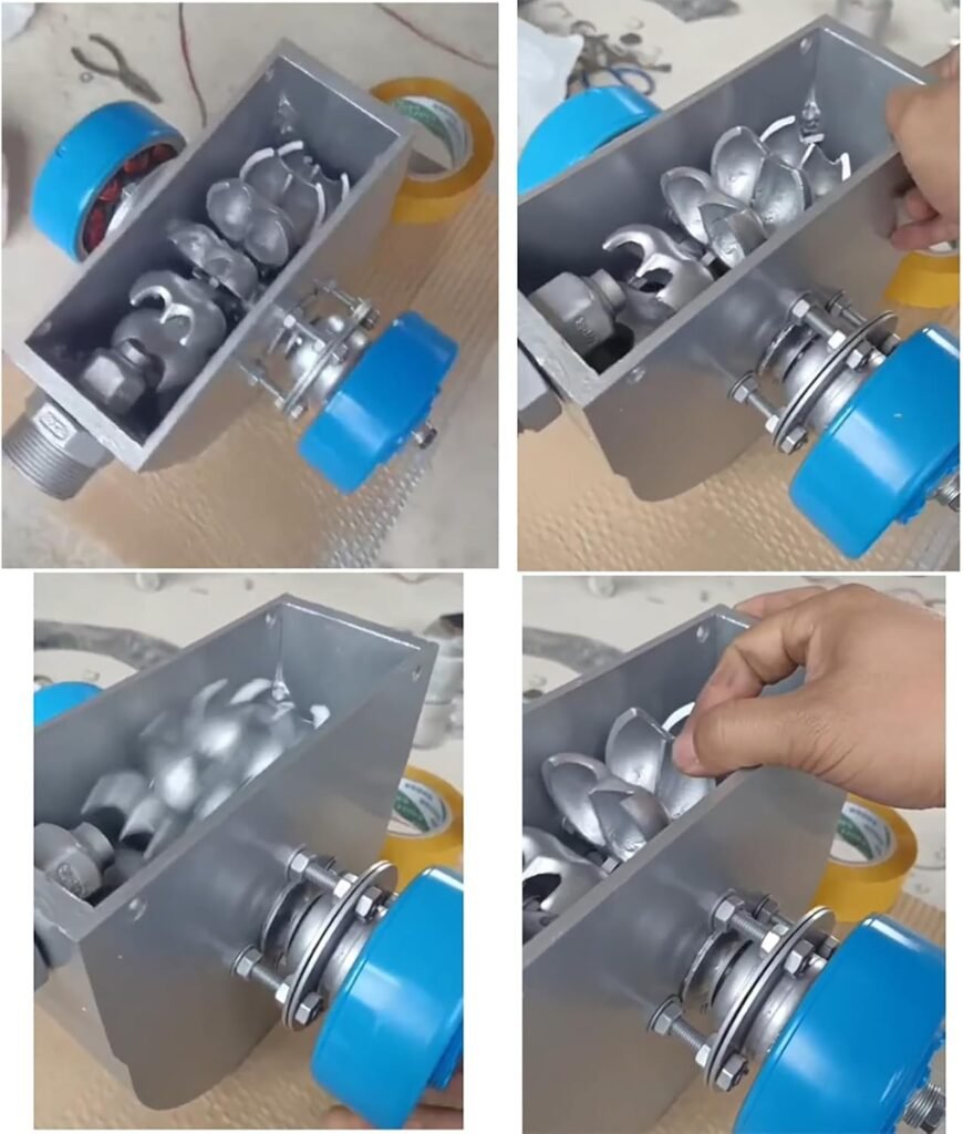 2000W 220V Horizontal Hydroelectric Generator, High Power Hydroelectric Generator Water Turbine, Aluminum Alloy Portable Water Turbine Generator for Outdoor, Camping, Home, Lighting,2kw,220V
