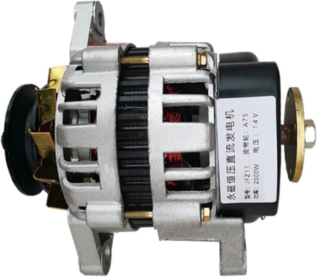 2000W Brushless DC Generator 14V/28V - Low Speed Permanent Magnet Synchronous Generator with Voltage Regulator for Agricultural Vehicle Lighting Systems