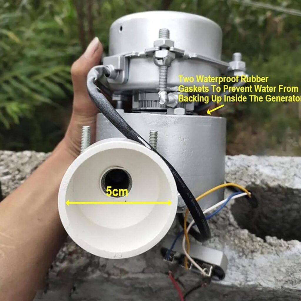 300W/1000W 220V Micro Hydroelectric Generator， Hydro Power Station Hydropower Turbine Water Turbine Generator, Pure Copper Core Generator For Home Lighting Generator (1000W)