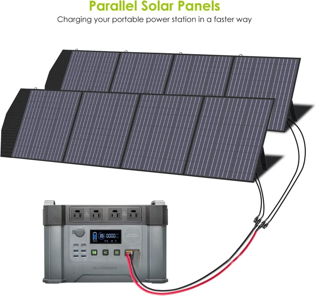 ALLPOWERS Solar Generator with Panels Included 2000W Portable Power Station with Portable Solar Panel 400W, Solar Power for Van House Outdoor Camping Emergency