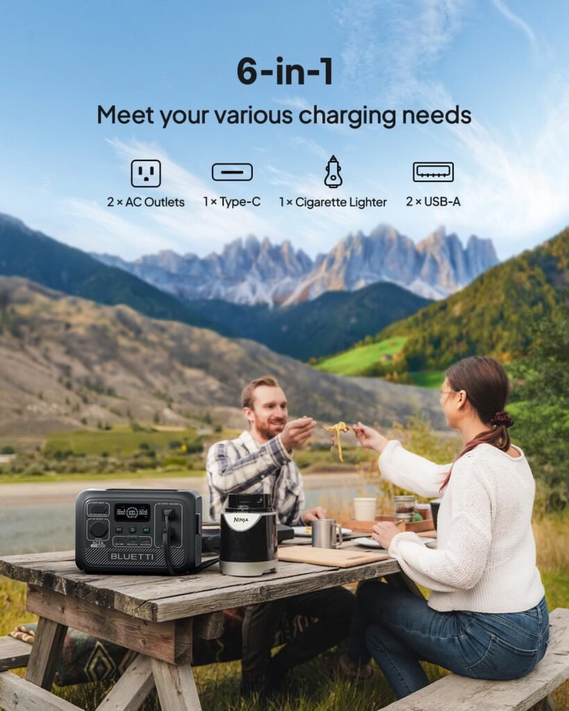 BLUETTI Solar Generator AC2A with 100W Solar Panel Included (Ships Separately), 204Wh LFP Battery Backup, w/ 2 300W (600W Power Lifting) AC Outlets, 0-80% in 40 Min, Portable Power Station for Camping