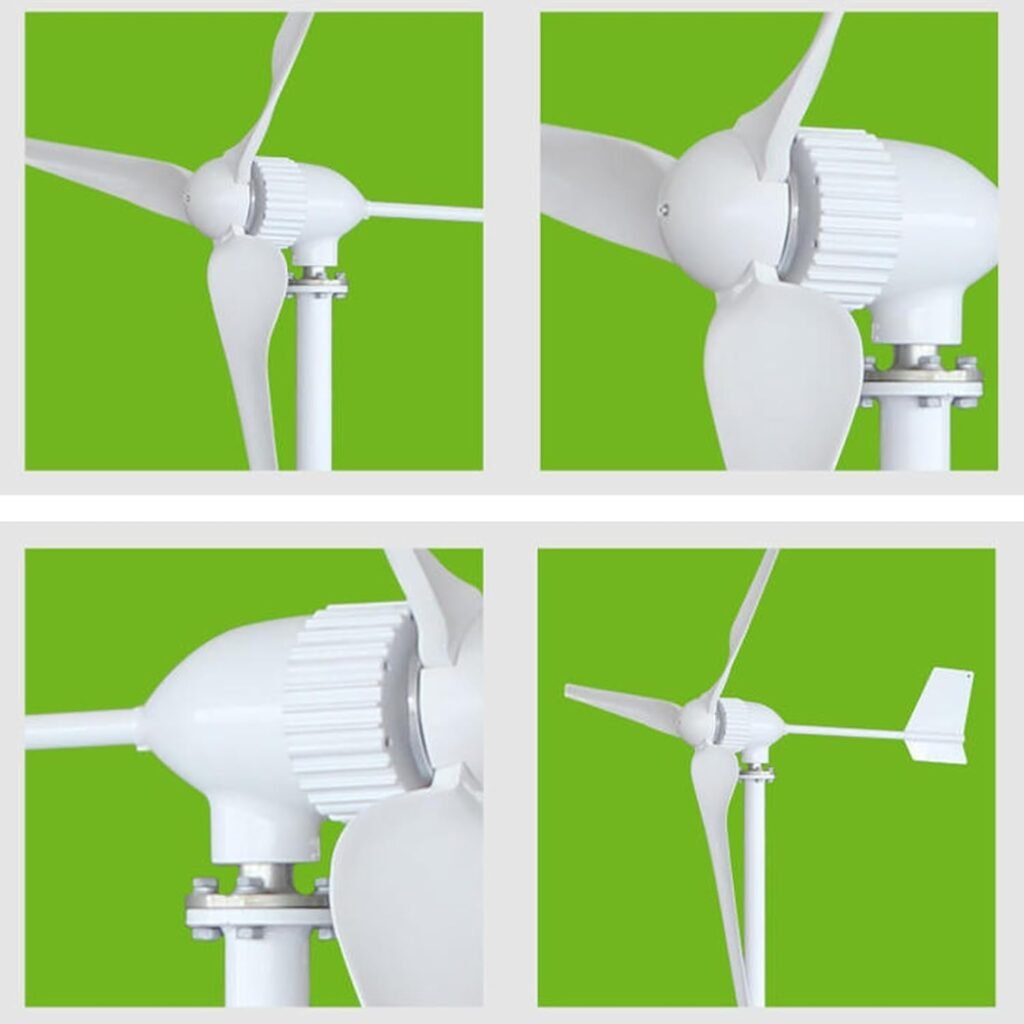 ERICAT Wind Power Generator, 24v 600w Wind Turbine Kit, with Controller 5 Blades Auto Adjust Direction Turbine for Home, for Terrace, Marine, Motorhome (Size : 24v-600w)