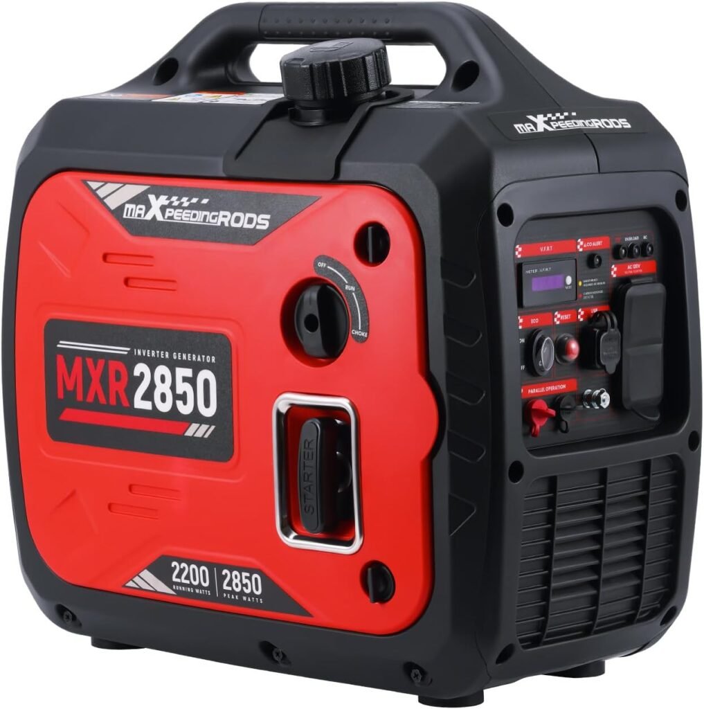 maXpeedingrods 2850 Watt Portable Inverter Generator,Gas Powered, EPA Compliant with CO Alarm for Outdoor Camping RV Ready