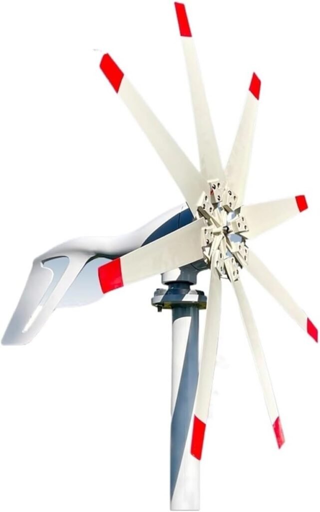 Windmill Generator, 3000w 3kw Horizontal Wind Turbine Generator 48V 24V 12V Power Magnetic Dynamo Free Energy Windmill Home Appliance Camping Solar High Wind Energy Utilization(12V)