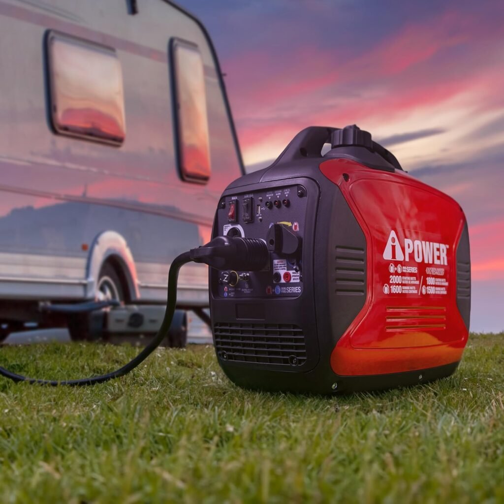 A-iPower Portable Inverter Generator, 2300W RV Ready, EPA  CARB Compliant CO Sensor, Portable Ultra-Light Weight For Backup Home Use, Tailgating  Camping (SUA2301i)