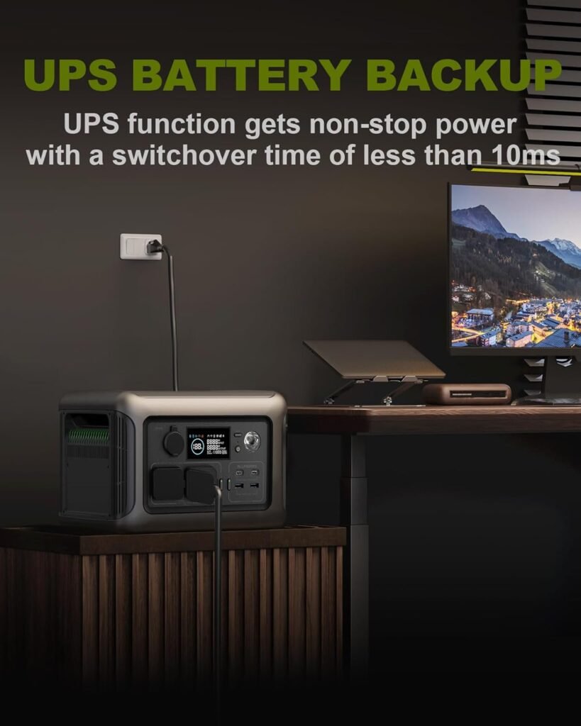 ALLPOWERS Beige Portable Power Station 600W with 100W Solar Panel SP027