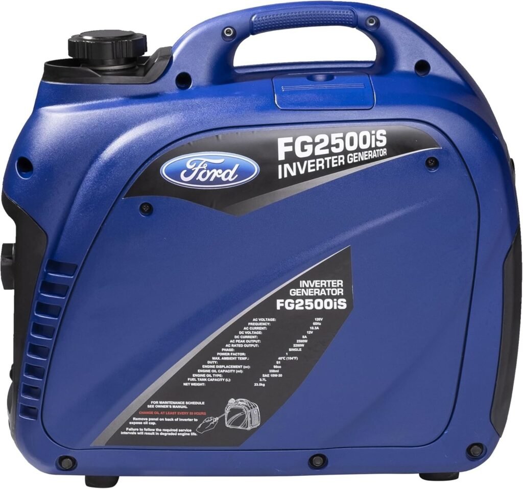 Ford 2300 Watt Gas Inverter Generator, Small Portable  Quiet, Home Use, Camping, Outdoor, CARB Compliant, Parallel Capability, Built Ford Tough, Generadores De Gasolina Silencioso, FG2300IS