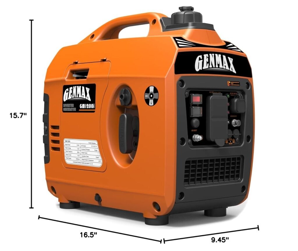 GENMAX Generator，EPA Compliant, Eco-Mode Feature, Ultra Lightweight for Backup Home Use  Camping