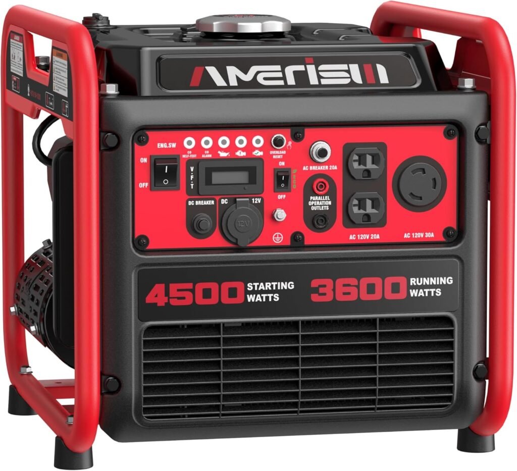 Inverter Generator 2500W, Gas Power Generator with CO Sensor for Camping and Home Backup, Long Runtime  Quiet Operation, 2025 EPA Compliant