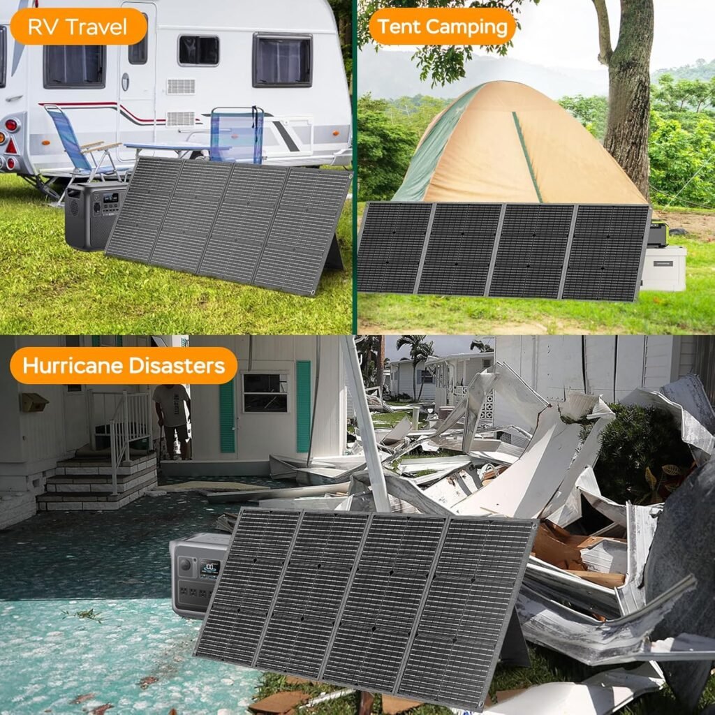 MARBERO Portable Power Station with 200W Solar Panel 240Wh 350W Peak Camping Portable Power Bank with AC Outlet 110V(3*USB A, 2*USB C, 2*AC,2*DC) Solar Generator for Outdoor Travel