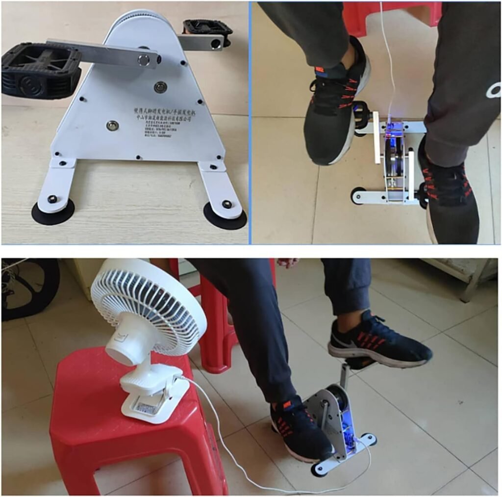 Portable Pedal Generator - 50W Rehabilitation Training Device, USB Output, DIY Fitness Spin Bike, Foot-Operated Power Generator for Home  Garden Tools