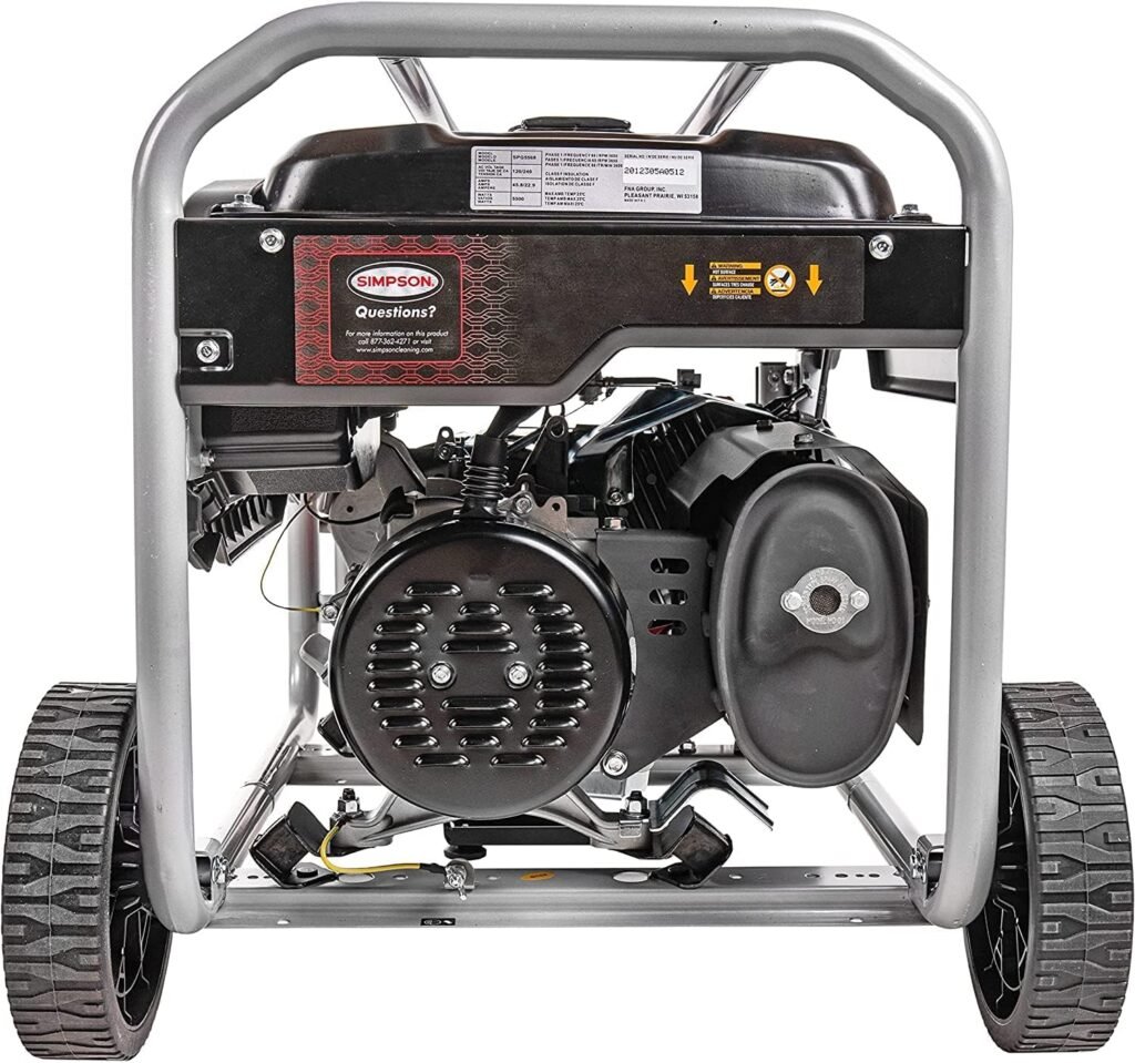 SIMPSON Cleaning SPG5568 Portable Gas Generator and Power Station for Camping, RV, Home Use, Construction, and More, 5500 Running Watts 6875 Starting Watts