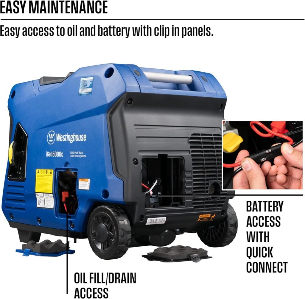 Westinghouse 4000 Peak Watt Super Quiet Portable Inverter Generator, Wheel  Handle Kit, RV Ready 30A Outlet, Gas Powered, CO Sensor, Parallel Capable