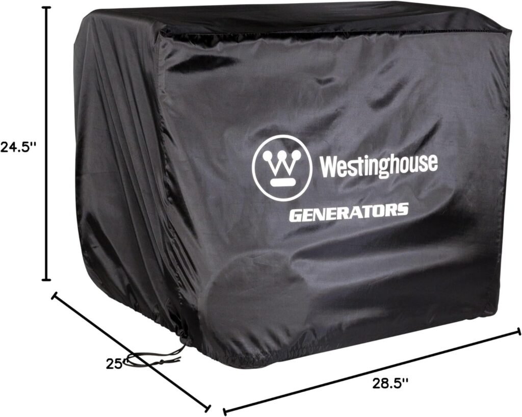 Westinghouse Outdoor Power Equipment WGen Generator Cover - Universal Fit For Portable Generators Up to 9500 Rated Watts