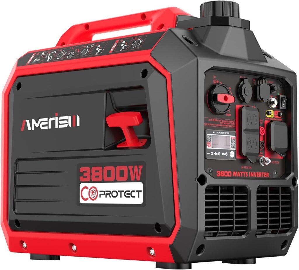 2500 Watt Portable Inverter Generator with CO Sensor and Quiet Technology for Camping, Tailgating (AM5020C)