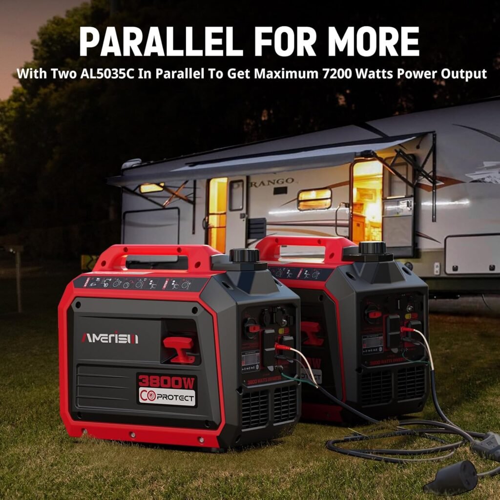 3800W Inverter Generator, Gas Generator for Home Use Camping RV, EPA Compliant