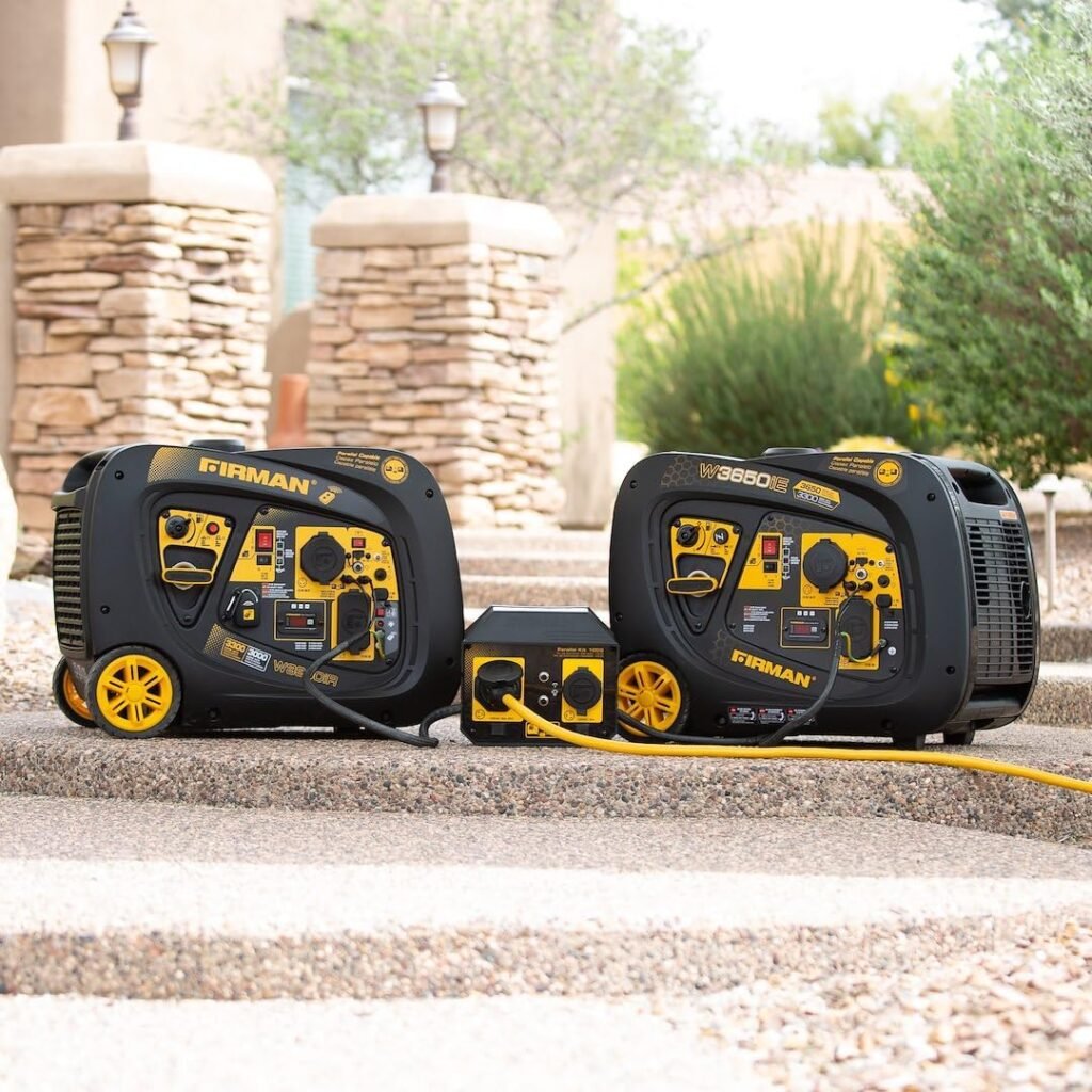 Firman W03382 Inverter 3650/3300W Electric Start Gasoline Powered Parallel Ready Portable Generator Black