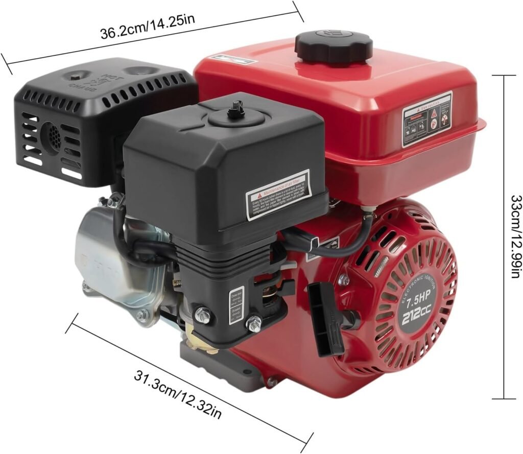 Gas Powered Generator, Gas Engine 7.5 HP Motor 4 Stroke, 3000W Generator with 0.95 Gal Fuel Tank, Home Backup Portable Generator for Water Pumps, Vibrators, Generators, Lawnmowers, Vacuums