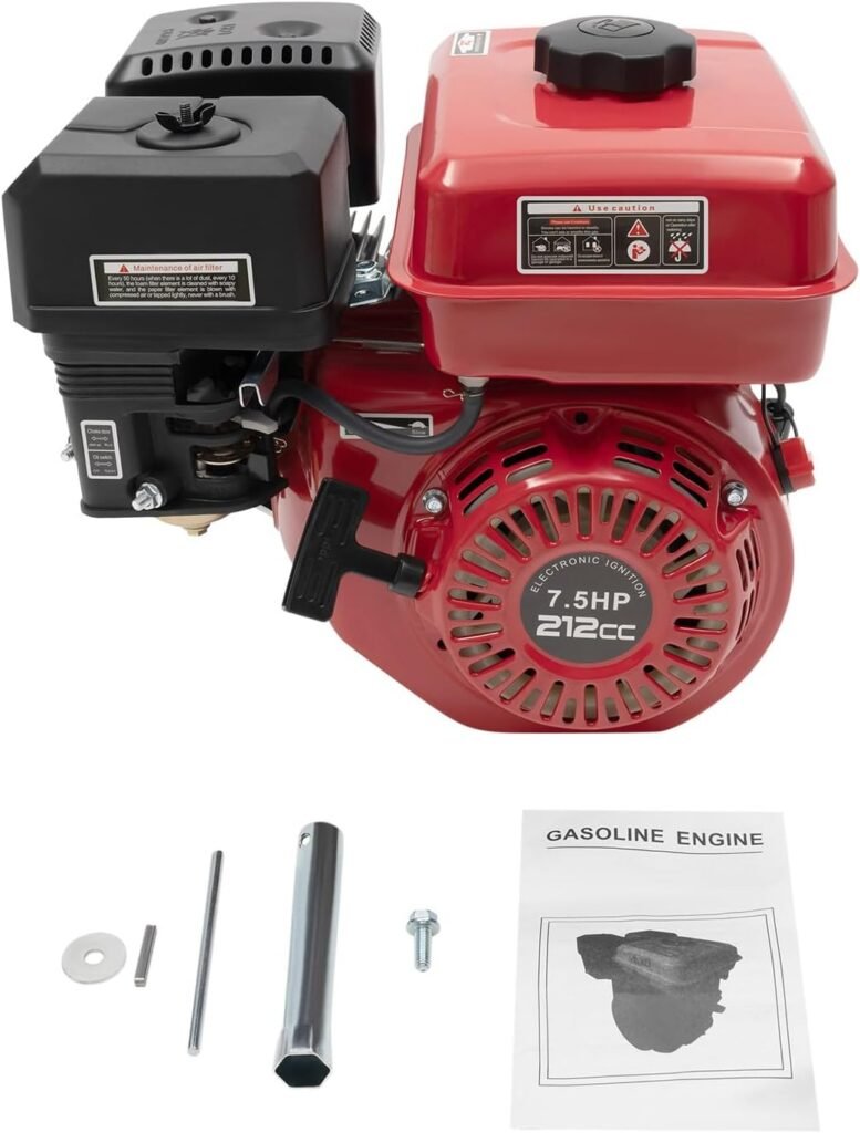 Gas Powered Generator, Gas Engine 7.5 HP Motor 4 Stroke, 3000W Generator with 0.95 Gal Fuel Tank, Home Backup Portable Generator for Water Pumps, Vibrators, Generators, Lawnmowers, Vacuums