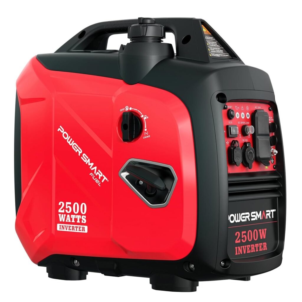 PowerSmart 2500-Watt Portable Inverter Generator with Super Quiet for Camping