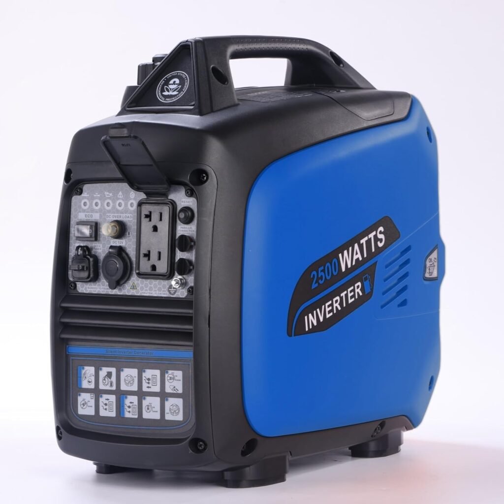 2500W Portable Gas Generator, Quiet Generators for Camping, Lightweight Emergency Gas Powered Generator for Home Backup Outdoor 2500W Portable Gas Generator, Quiet Generators for Camping, Lightweight Emergency Gas Powered Generator for Home Backup Outdoor