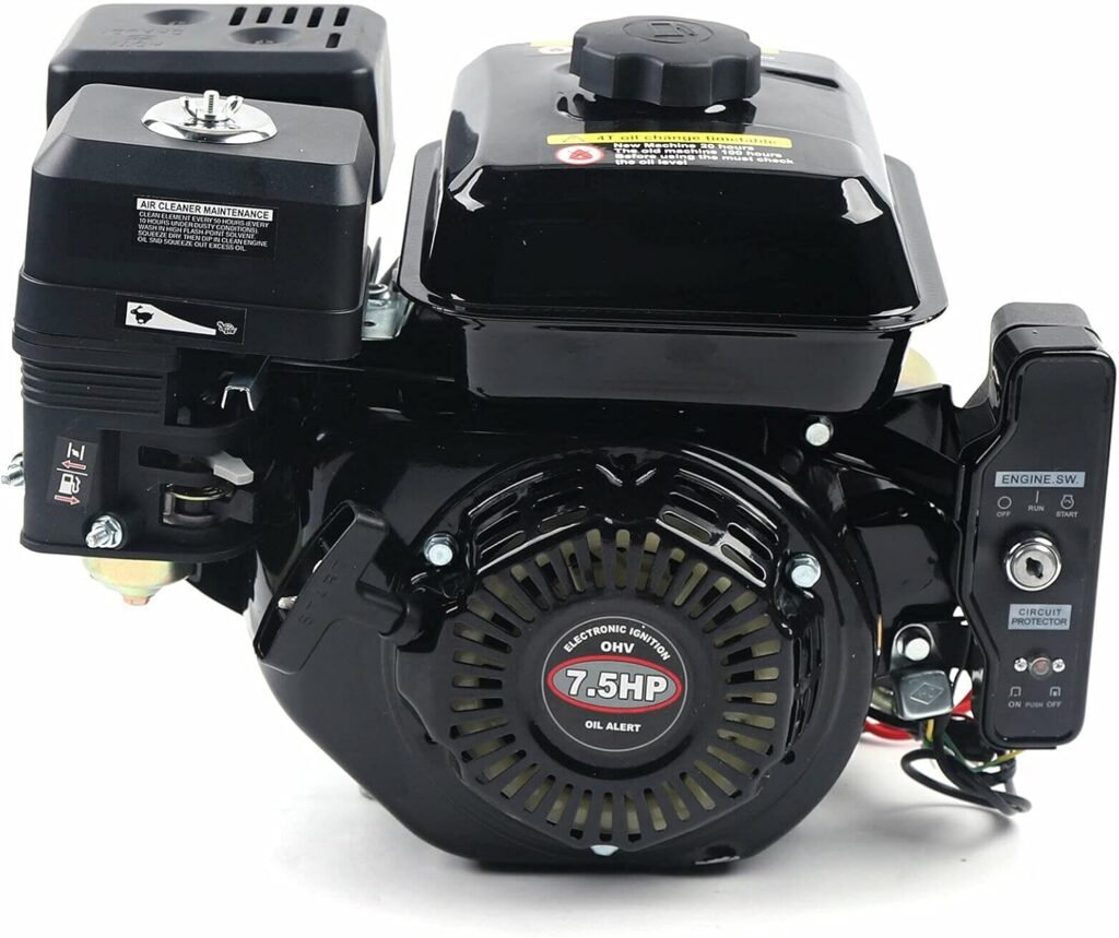 4 Stroke Diesel Engine Single Cylinder, 168F 196cc Single Cylinder Air Cooled Diesel Engine for Small Agricultural Machinery,Small Walking Tractor,Irrigation Red(3HP）