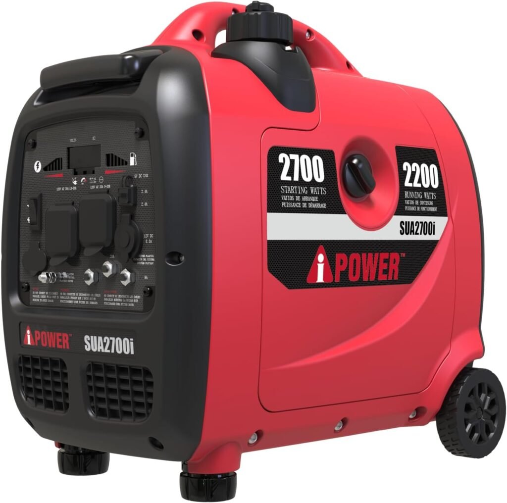 A-iPower Portable Inverter Generator, 2700W RV Ready, EPA  CARB Compliant, Portable Light Weight For Backup Home Use, Tailgating  Camping (SUA2700i)