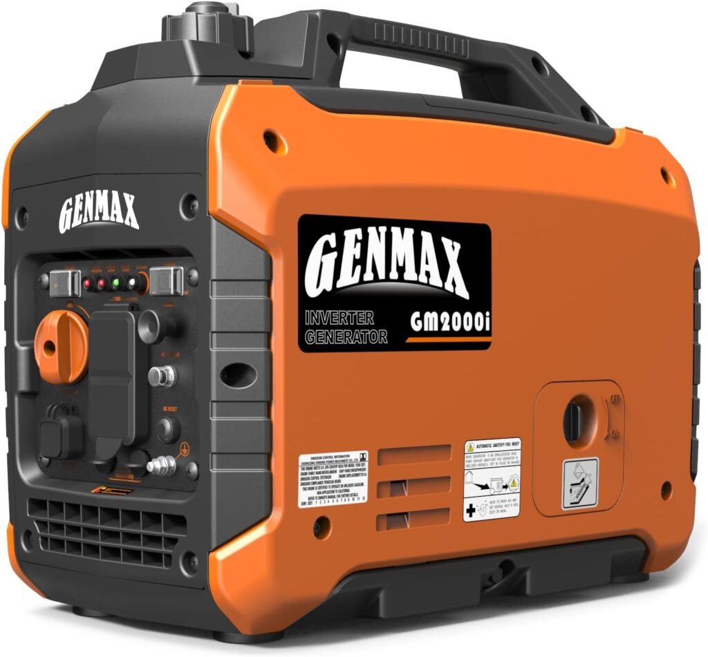 GENMAX Generator，EPA Compliant, Eco-Mode Feature, Ultra Lightweight for Backup Home Use  Camping